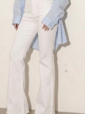 Michael Kors Selma High-Rise White Flare Jeans - Women size 14 NWT